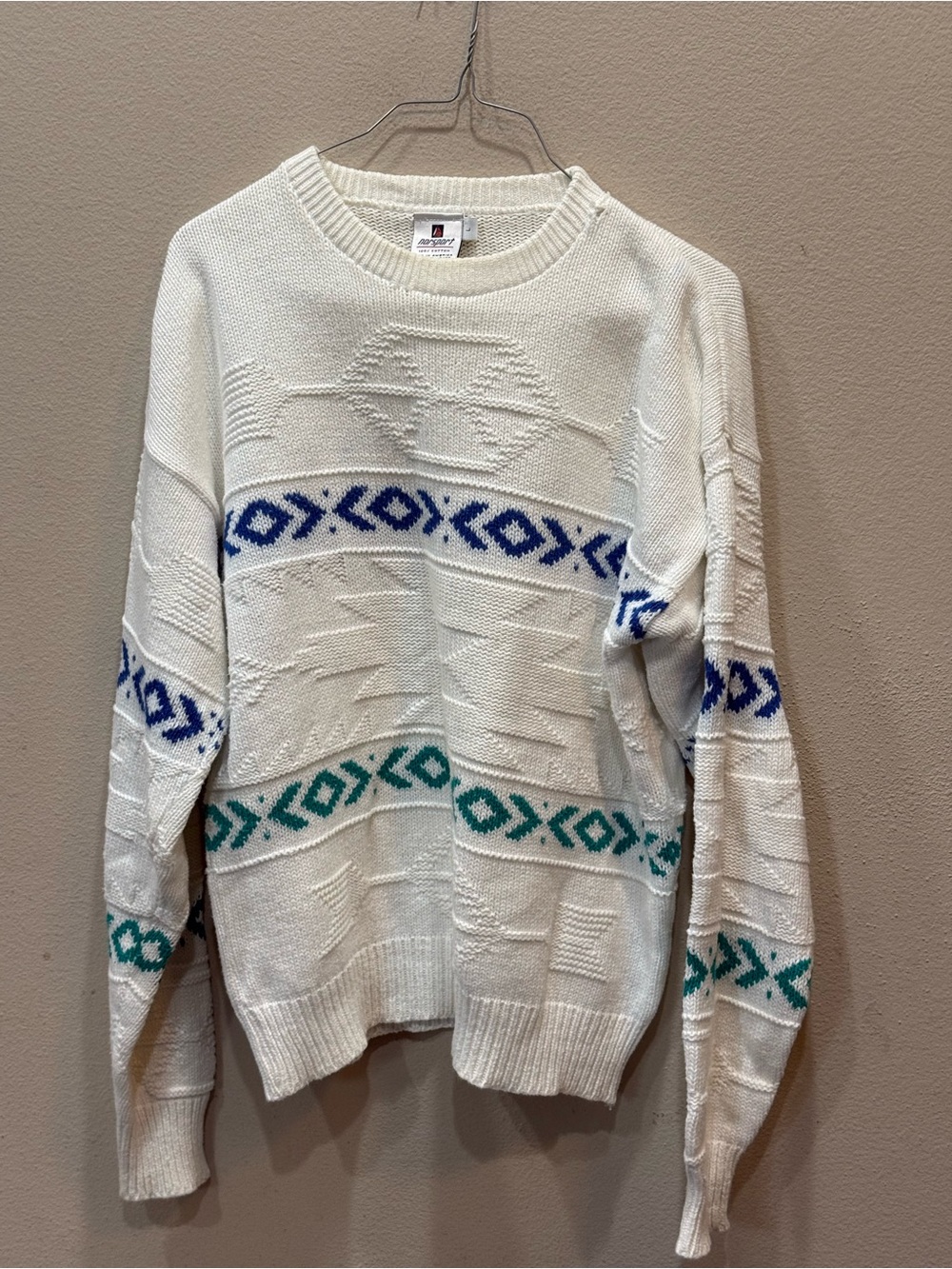 Vintage Norsport Knitted Winter Sweater: Size Large